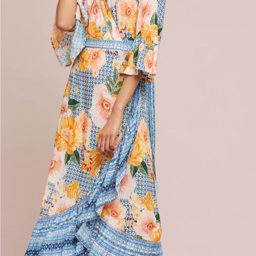 FARM Rio for Anthropologie Camila Wrap Dress - Picture 4 of 14